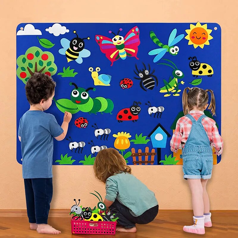 Kids DIY Felt  Montessori Story Board